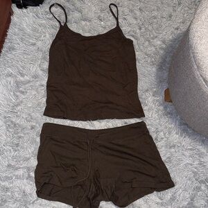 Brown Brandy Melville set